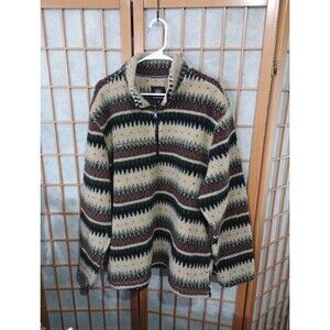 Mountain and Isles Sherpa Pullover XL Aztec Southwestern Fleece Quarter Zip